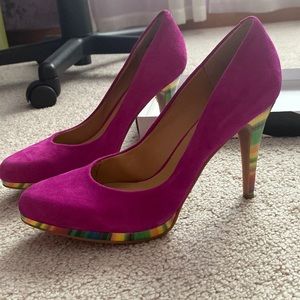 Fuschia heels